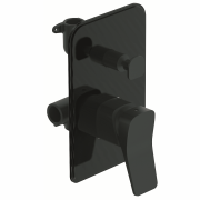 Змішувач для душу Devit Up прихованого монтажу одноважільний з перемикачем на 2 користувача латунь чорний матовий 810X7120B