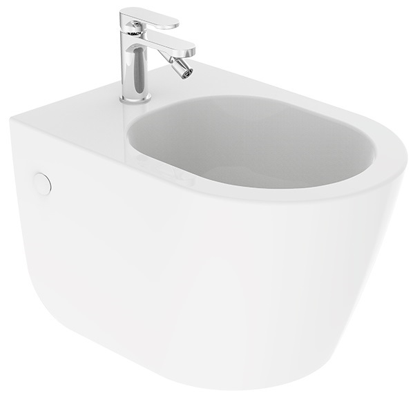 Біде підвісне Devit Laguna 35.5х53 см санфаянс білий 2020110