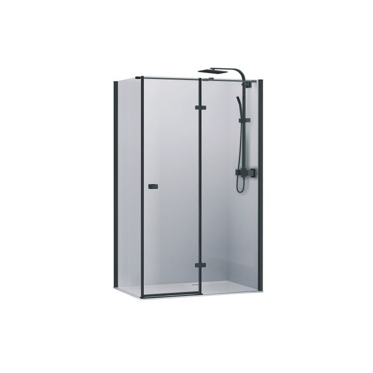 Душова кабіна Devit UP 1000х1000х1900 мм права профіль чорний матовий/скло прозоре FEN2210BR