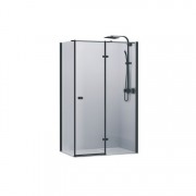 Душова кабіна Devit UP 1000х1000х1900 мм права профіль чорний матовий/скло прозоре FEN2210BR