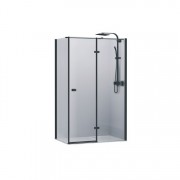 Душевая кабина Devit UP 900x900x1900 мм правая профиль черный матовый/стекло прозрачное FEN2110BR