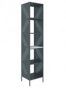 Стелаж для ванної кімнати Devit Art 40х37х190 см метал чорний/білий 00502B