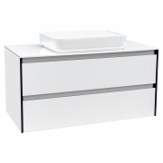 Тумба з раковиною Devit City 100х50х3 см МДФ/ДСП білий глянець 0022160W