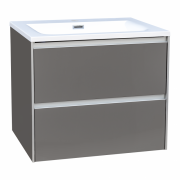 Тумба с раковиной Devit City 59.4х47.6 см МДФ/ДСП серый глянец 0020160G