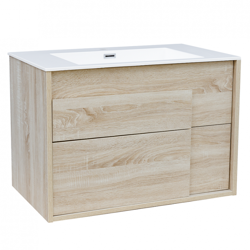 Тумба с раковиной Devit City 79.4х47.6 см МДФ/ДСП дуб 0021160SO