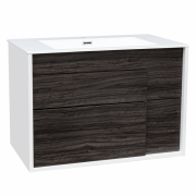 Тумба с раковиной Devit City 79.4х47.6 см МДФ/ДСП белый/орех 0021160WW