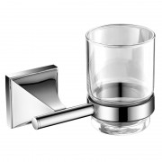 Стакан для зубных щеток Devit Classic подвесной с держателем хром/прозрачное стекло 6010151