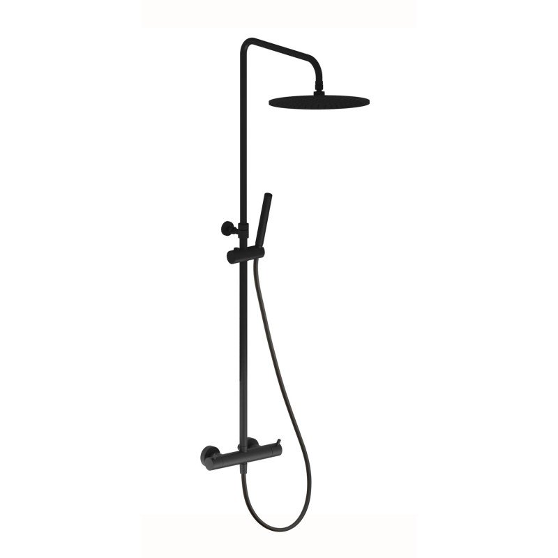Душевая стойка для душа Devit Art с термостатом металл/пластик черный матовый 15020140B