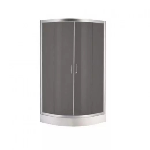 Душевая кабина Devit Nymfa с поддоном четверть круга 90х90 см профиль хром/стекло темно-серое FEN0301GDEV