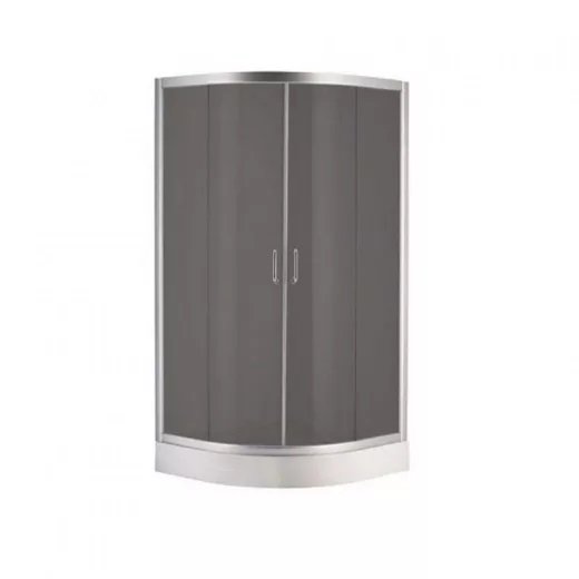 Душевая кабина Devit Nymfa с поддоном четверть круга 90х90 см профиль хром/стекло темно-серое FEN0301GDEV