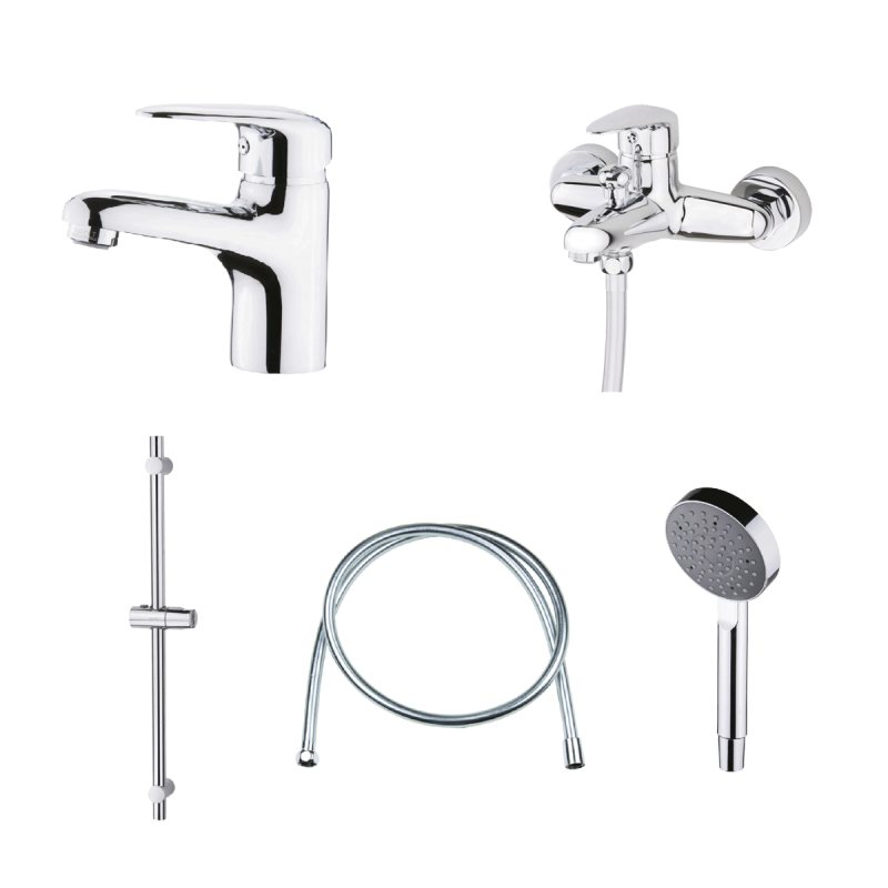 Набор смесителей для ванны Devit Giran с душевым гарнитуром хром 1623190128SP