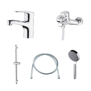 Набор смесителей для ванны Devit Giran с душевым гарнитуром хром 1623190128SP