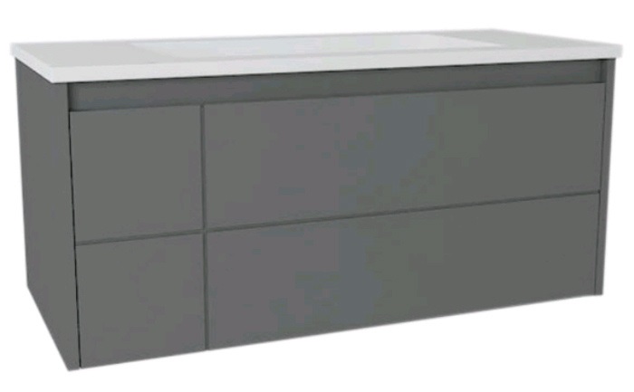 Тумба с раковиной Devit Laguna 79х45 см МДФ/ДСП антрацит 0021110A