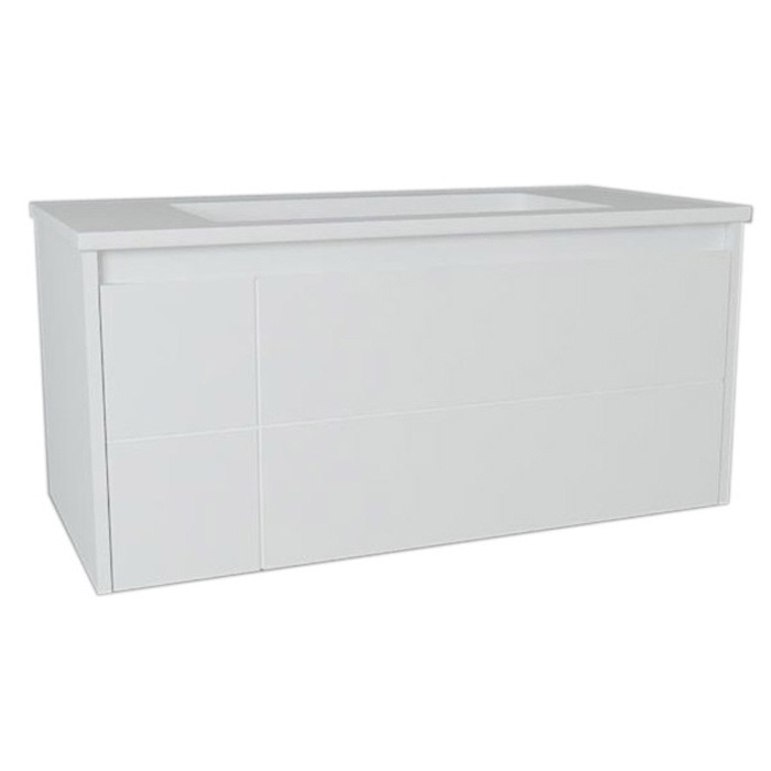 Тумба с раковиной Devit Laguna 99х45 см МДФ/ДСП белый 0022110W