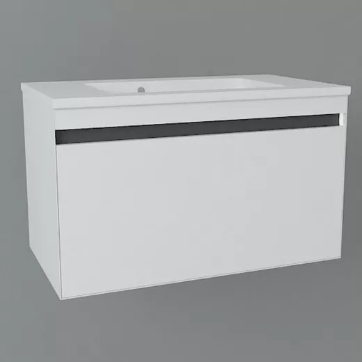 Тумба с раковиной Devit UP 59х46 см МДФ/ДСП белый 0W20120W