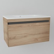 Тумба з раковиною Devit UP 59х46 см МДФ/ДСП світлий дуб 0020120L
