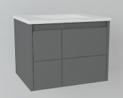 Тумба с раковиной Devit Laguna 59х45 см МДФ/ДСП антрацит 0020110A