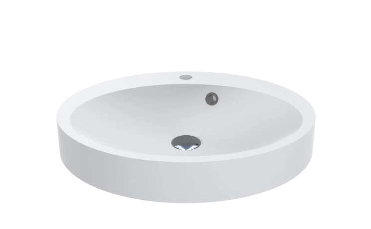 Раковина для ванної Miraggio Devon накладна з отвором під змішувач білий матовий 0000649