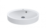 Раковина для ванной Miraggio Devon накладная с отверстием под смеситель белый матовый 0000649