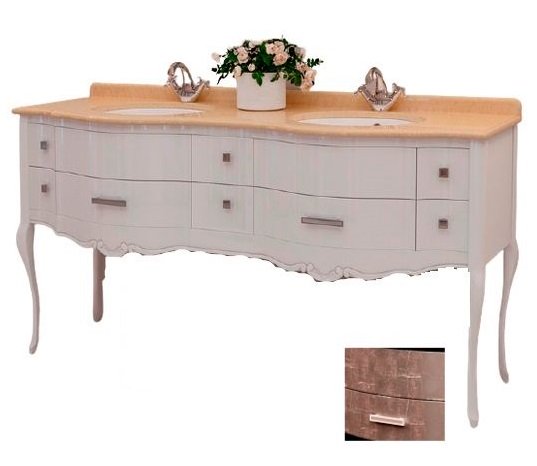 Тумба под раковину Marsan Angelique 1650 дерево серебро Angelique1650silver