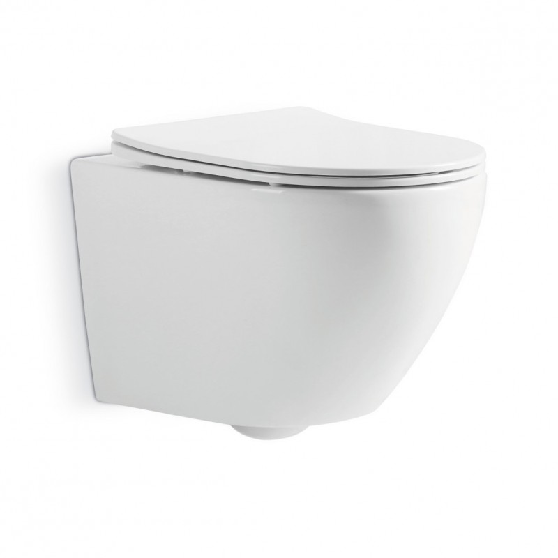Унітаз підвісний з кришкою Devit Universal 36х51.7 см безободковий кераміка білий 3020162