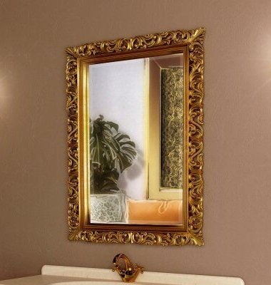 Дзеркало для ванної Marsan Angelique 100х75 см античне золото Angelique100х75gold