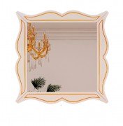 Дзеркало для ванної Marsan Arlette 100х100 см білий/золото Arlette100х100gold