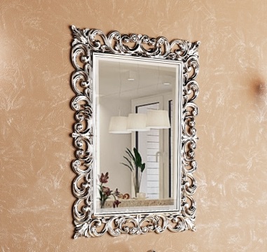 Зеркало для ванной Marsan Angelique 100х75 см серебро Angelique100х75silver