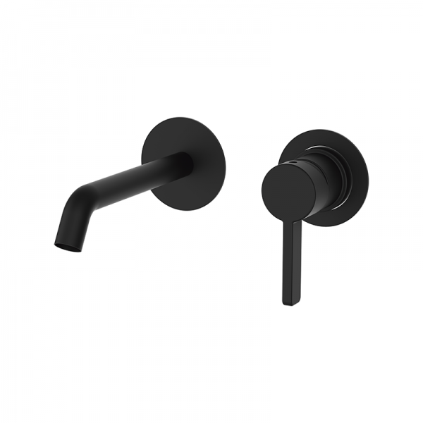 Смеситель для раковины GRB Axis настенный однорычажный черный 74536742