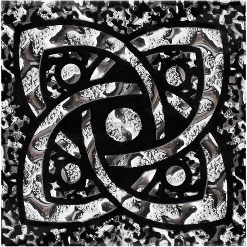 Декор підлоговий Grand Kerama Галактика 6,6х6,6 см скло платина 016705