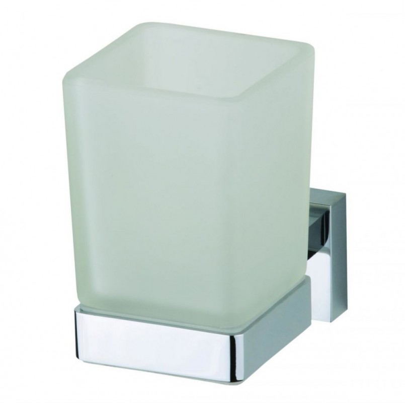 Стакан для зубних щіток Devit Graphics підвісний матове скло/хром 8158126SC