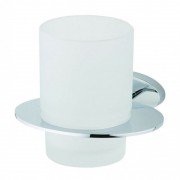 Стакан для зубних щіток Devit Prestige підвісний матове скло/хром 8058124SC