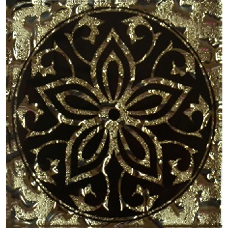 Декор підлоговий Grand Kerama Дамаск 8х8 см скло золото 052321