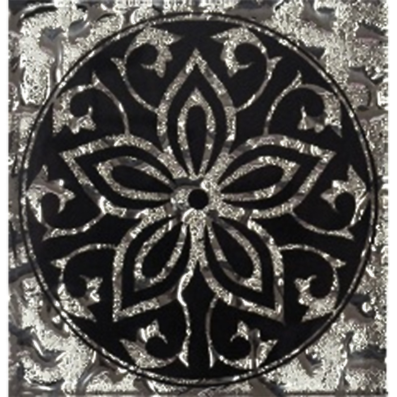 Декор підлоговий Grand Kerama Дамаск 8х8 см скло платина 052322