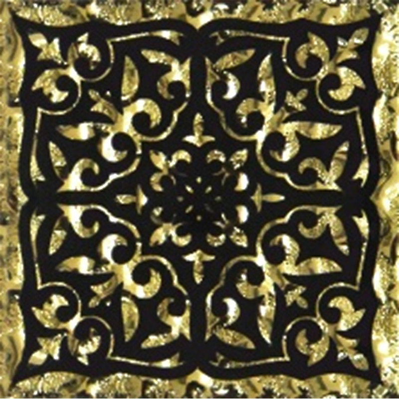 Декор підлоговий Grand Kerama День 6,6х6,6 см скло золото 052315