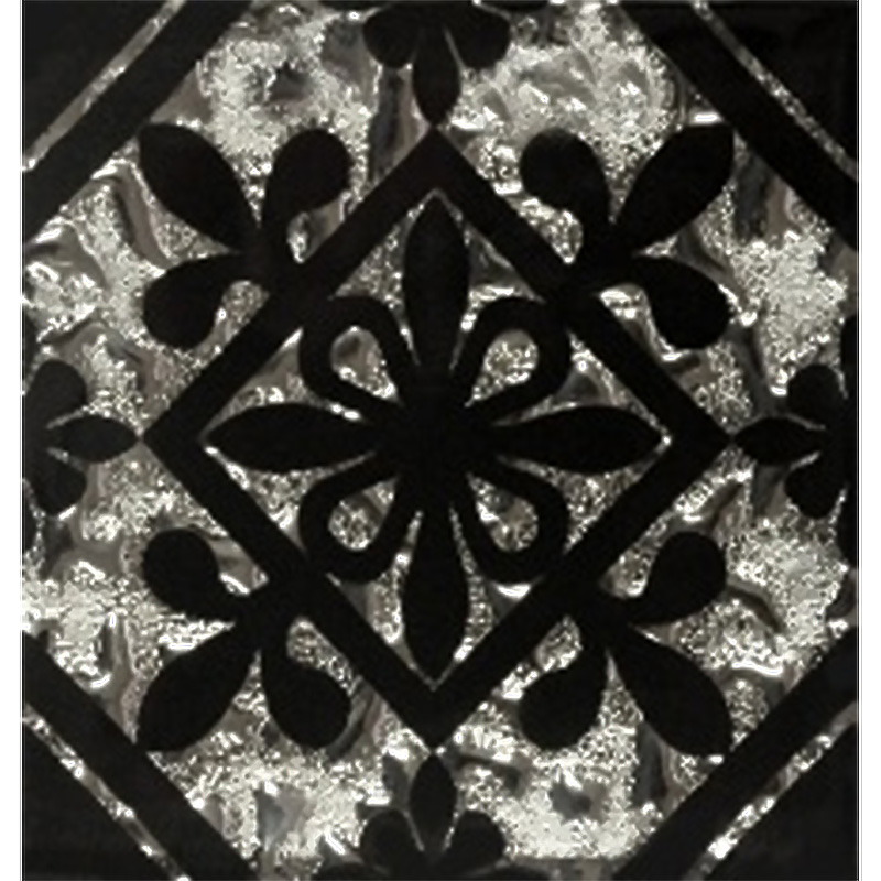 Декор напольный Grand Kerama Дольче 8х8 см стекло платина 052324