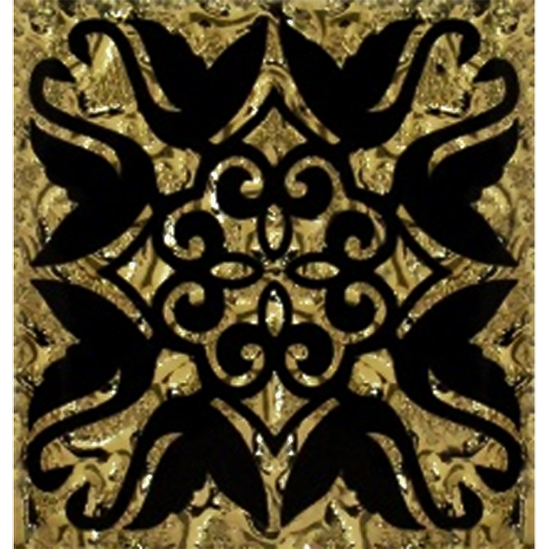 Декор підлоговий Grand Kerama Фауна 8х8 см скло золото 052319