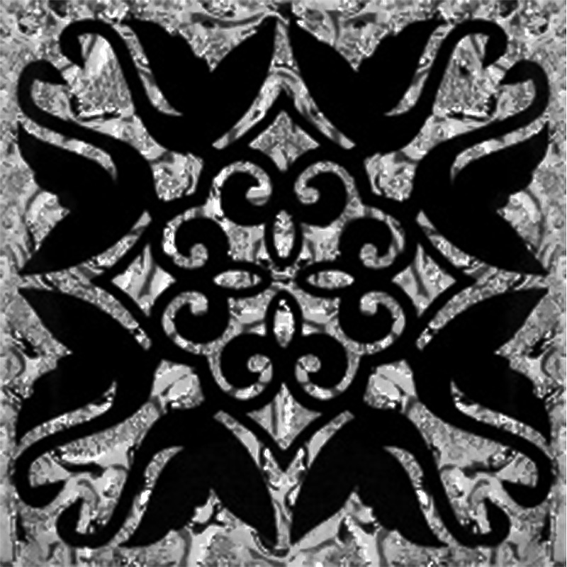 Декор підлоговий Grand Kerama Фауна 8х8 см скло платина 052320