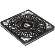 Декор напольный Grand Kerama Греция рифленый 6,6х6,6 см стекло платина 016787