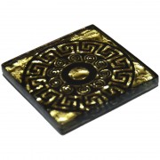 Декор напольный Grand Kerama Греция рифленый 6,6х6,6 см стекло золото 016791