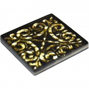 Декор напольный Grand Kerama Классик рифленый 6,6х6,6 см стекло золото 016779