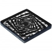 Декор підлоговий Grand Kerama Квадрат рифлений 6,6х6,6 см скло платина 016784