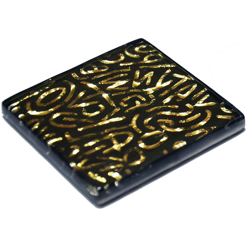 Декор підлоговий Grand Kerama Урбан рифлений 6,6х6,6 см скло золото 016786