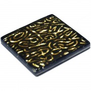 Декор підлоговий Grand Kerama Урбан рифлений 6,6х6,6 см скло золото 016786