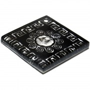 Декор напольный Grand Kerama Византия рифленый 6,6х6,6 см стекло платина 016789