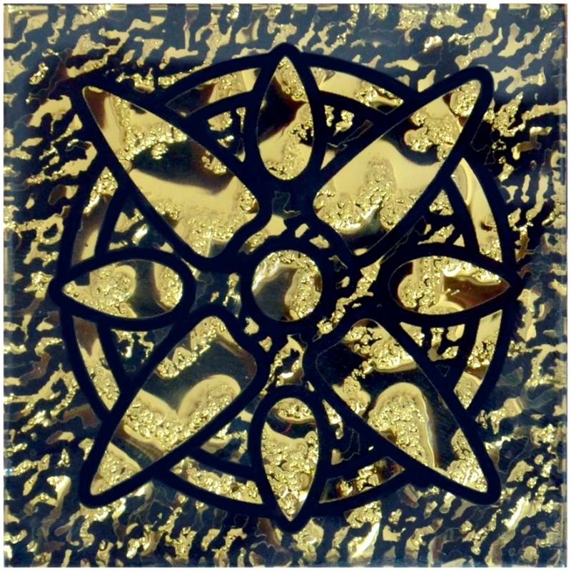 Декор напольный Grand Kerama Звезда 6,6х6,6 см стекло золото 016706