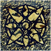 Декор підлоговий Grand Kerama Зірка 6,6х6,6 см скло золото 016706