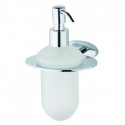 Дозатор для жидкого мыла Devit Prestige с держателем матовое стекло/хром 8050124SD