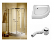 Душевая кабина Radaway Classic A 80x80 стекло прозр + поддон + сифон (30010-01-01+S4TIA8080-08+ТВ50Р)