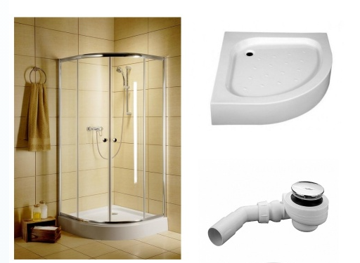Душова кабіна Radaway Classic A 90x90 скло прозор + піддон + сифон (30000-01-01 + S4TIA9090-08 + ТВ50Р)